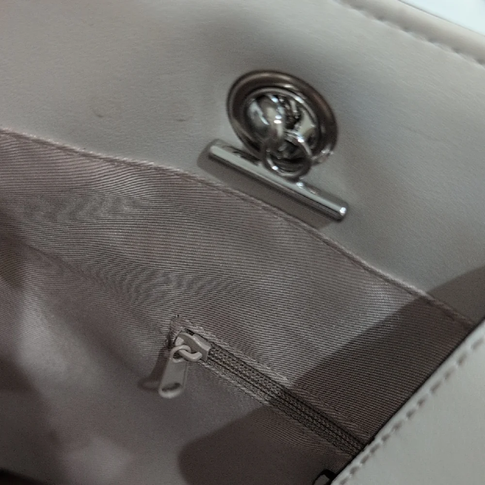 Nine West Cream Quilted Tote